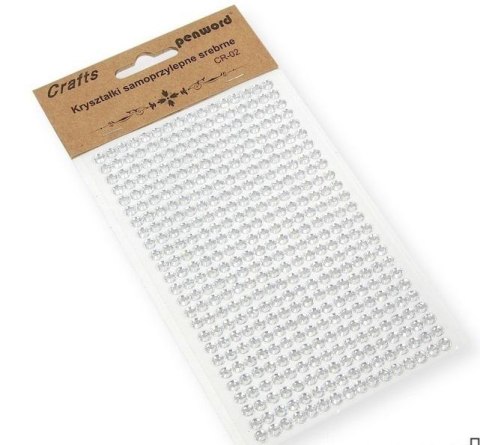 Kryształki samoprzylepne CR-02 srebrne 5mm Kryształki samoprzylepne CR-02 srebrne 5mm