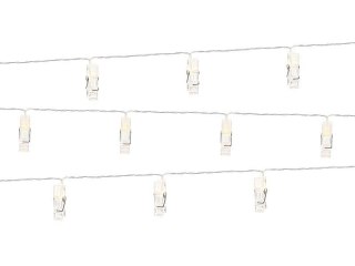 Lampki LED klamerki bezbarwne 1.4m