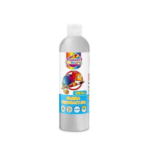 Farba dekoracyjna metaliczna srebrna 250ml Farba dekoracyjna metaliczna srebrna 250ml