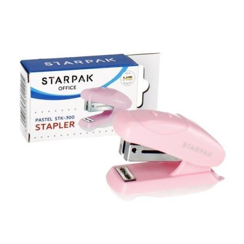Zszywacz mini STK-300 pastel różowy Zszywacz mini STK-300 pastel różowy