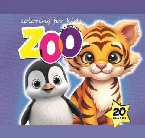 Kolorowanka 140x140 Zoo niebieska 20 obrazków Kolorowanka 140x140 Zoo niebieska 20 obrazków