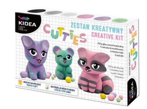 Zestaw Misie glina samoutwardzalna KIDEA Zestaw Misie glina samoutwardzalna KIDEA