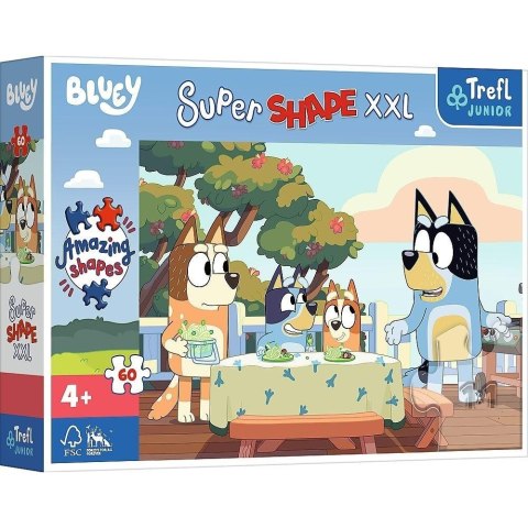 Puzzle Super Shape XXL 60 Bluey i przyjaciele TREF Puzzle Super Shape XXL 60 Bluey i przyjaciele TREF