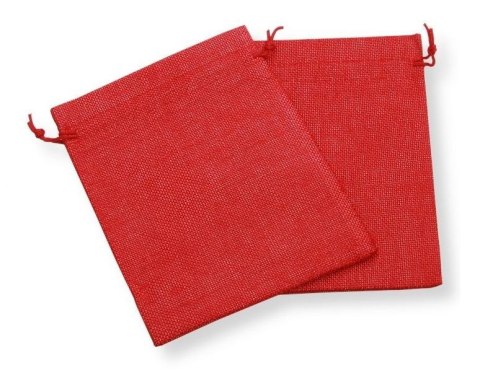 Woreczki jutowe czerwone 20x15cm 2szt Woreczki jutowe czerwone 20x15cm 2szt