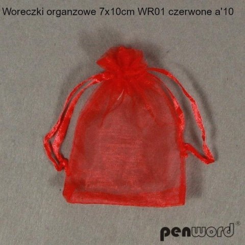 Woreczki organzowe czerwone 7x10cm 10szt Woreczki organzowe czerwone 7x10cm 10szt
