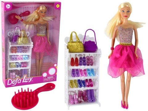 Lalka Lucy sukienka różowa brokatowa+ buty Lalka Lucy sukienka różowa brokatowa+ buty