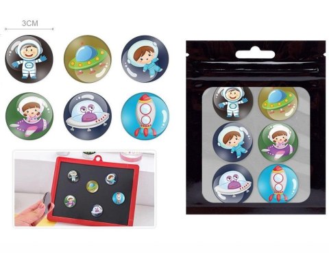 Magnesy kosmonauci 3cm 6szt Magnesy kosmonauci 3cm 6szt