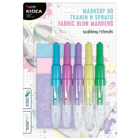 Markery do tkanin w sprayu Sweet Love 5szt KIDEA Markery do tkanin w sprayu Sweet Love 5szt KIDEA