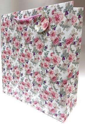Torebka ozdobna matowa 35x37x12cm róże GB23160 Torebka ozdobna matowa 35x37x12cm róże GB23160