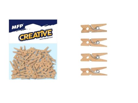 Klamerka 2,5cm natural brązowa 50szt Klamerka 2,5cm natural brązowa 50szt