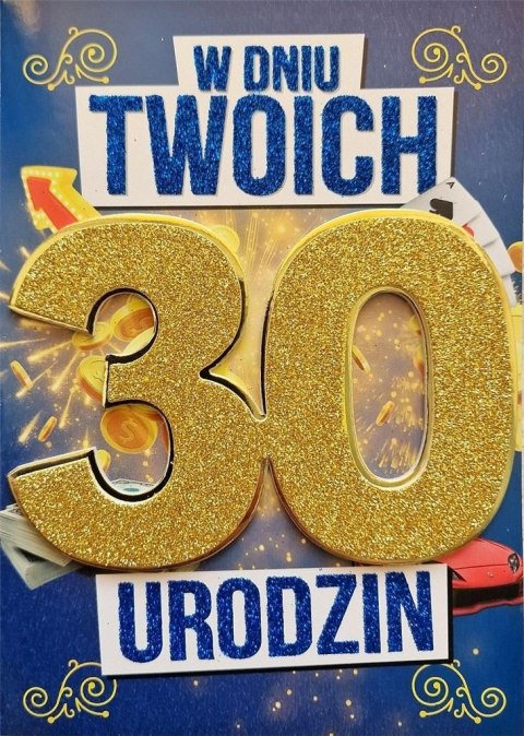 Karnet Urodziny 30 męskie Karnet Urodziny 30 męskie