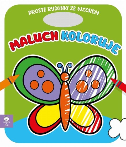 Maluch koloruje motyl Maluch koloruje motyl