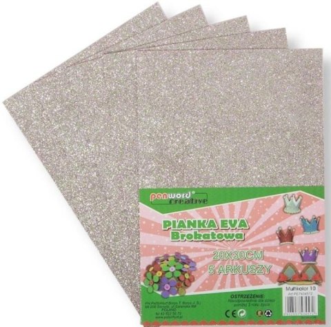 Pianka multicolor brokat 10 20x30 5szt Pianka multicolor brokat 10 20x30 5szt
