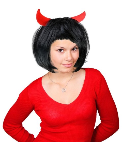 Peruka diablica czarna Peruka diablica czarna