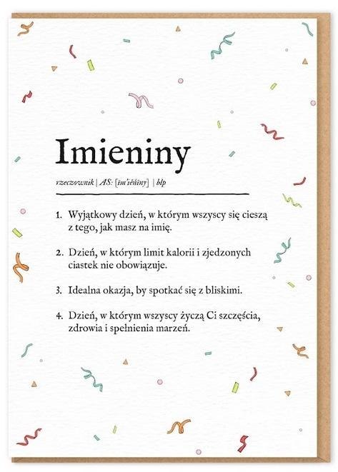 Karnet Imieniny Karnet Imieniny
