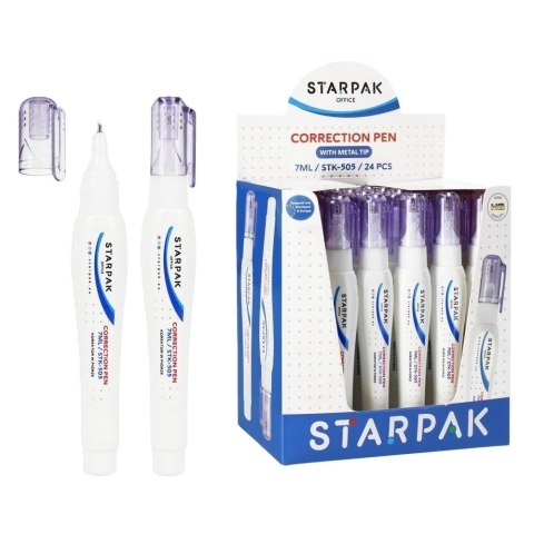Korektor w piórze z metalową końcówką 7ml (24szt) Korektor w piórze z metalową końcówką 7ml (24szt)