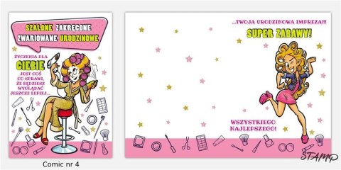 Karnet Comic B6 + koperta wzór nr 04 Urodziny Karnet Comic B6 + koperta wzór nr 04 Urodziny