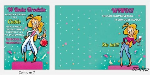 Karnet Comic B6 + koperta wzór nr 07 Urodziny Karnet Comic B6 + koperta wzór nr 07 Urodziny