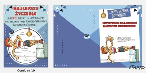 Karnet Comic B6 + koperta wzór nr 19 Urodziny Karnet Comic B6 + koperta wzór nr 19 Urodziny