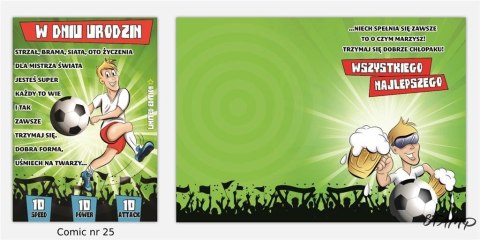 Karnet Comic B6 + koperta wzór nr 25 Urodziny Karnet Comic B6 + koperta wzór nr 25 Urodziny