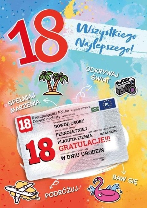Karnet Urodziny 18 Karnet Urodziny 18