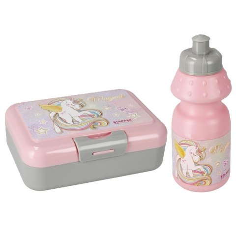 Bidon 350ml + pudełko śniadaniowe Unicorn Bidon 350ml + pudełko śniadaniowe Unicorn