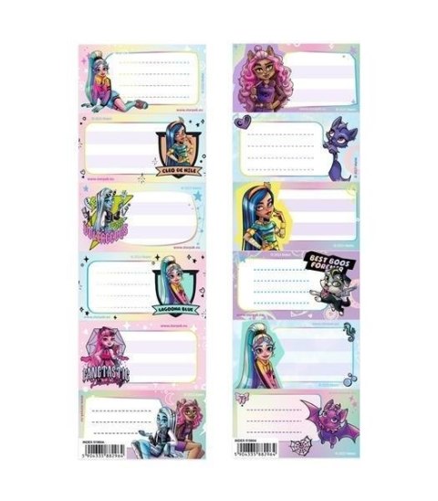 Naklejki na zeszyt Monster High (25szt) Naklejki na zeszyt Monster High (25szt)