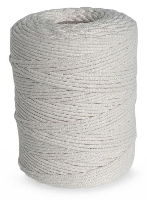 Sznurek bawełniany do makramy 2mm 250g biały Sznurek bawełniany do makramy 2mm 250g biały