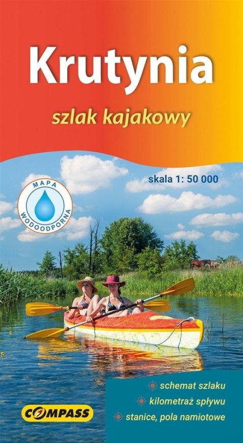 Mapa kajakowa - Krutynia 1:50 000 wersja polska Mapa kajakowa - Krutynia 1:50 000 wersja polska