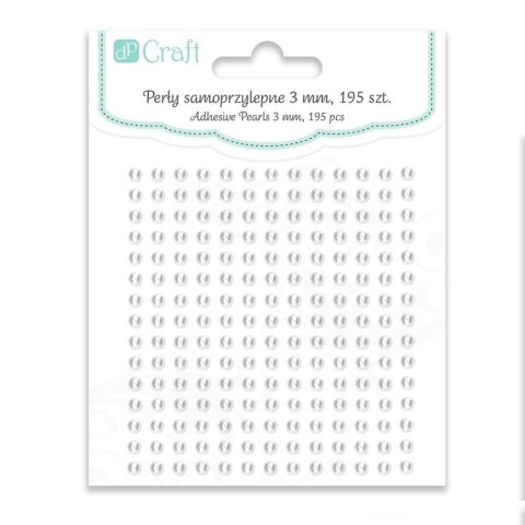 Perły samoprzylepne Off white 3mm 195szt Perły samoprzylepne Off white 3mm 195szt