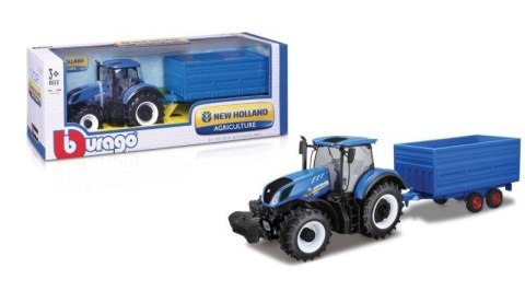 New Holland T7.315 z przyczepą i belami słomy New Holland T7.315 z przyczepą i belami słomy