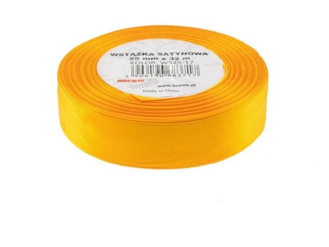 Wstążka satynowa złota 25mmx32m Wstążka satynowa złota 25mmx32m
