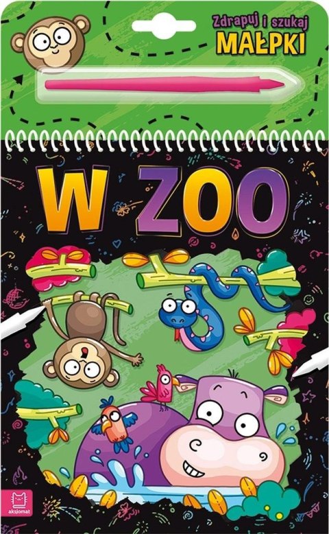 Zdrapuj i szukaj małpki. W zoo Zdrapuj i szukaj małpki. W zoo