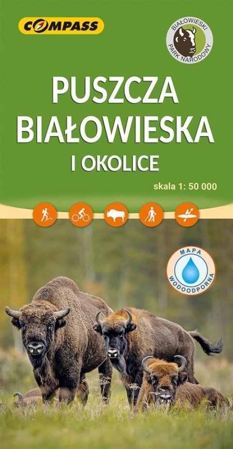 Mapa - Puszcza Białowieska 1:50 000 Mapa - Puszcza Białowieska 1:50 000