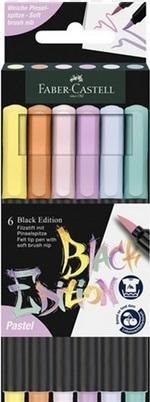 Pisaki pędzelkowe Pastel 6 kolorów FABER CASTELL