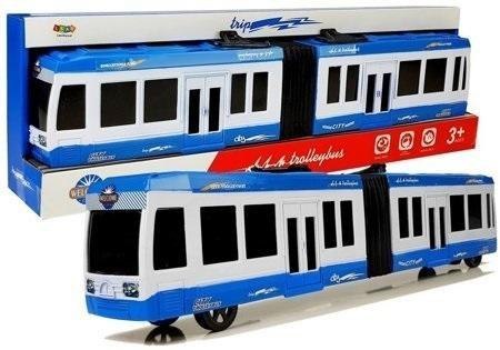 Autobus przegubowy z napędem frykcyjnym niebieski Autobus przegubowy z napędem frykcyjnym niebieski