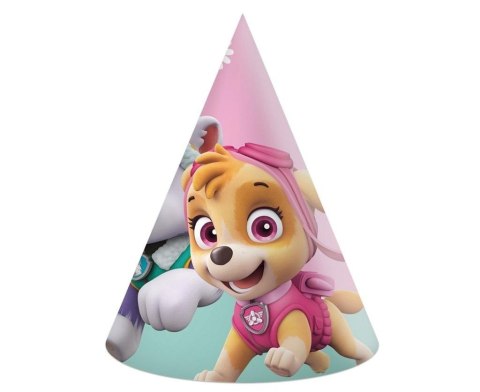 Czapeczki papierowe Paw Patrol Skye & Everest 6szt Czapeczki papierowe Paw Patrol Skye & Everest 6szt