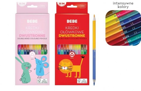 Kredki ołówkowe dwustronne BB Kids 12/24 kol