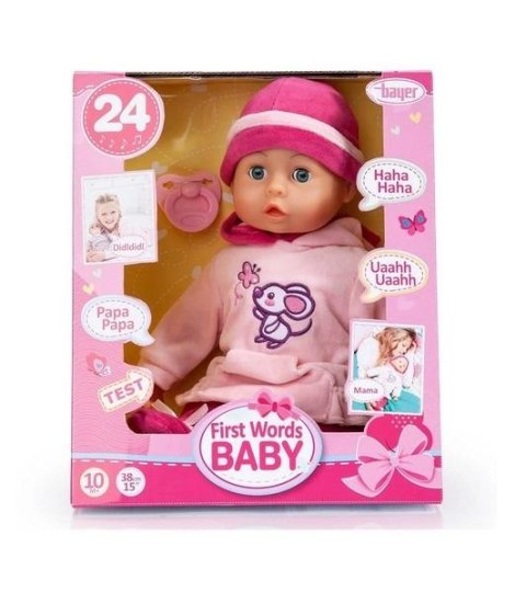 Lalka First Words Baby 38 cm szara Lalka First Words Baby 38 cm szara