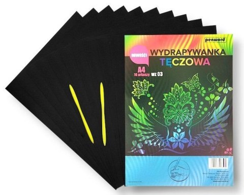 Wydrapywanka tęczowa A4 multicolor WZ-03 Wydrapywanka tęczowa A4 multicolor WZ-03