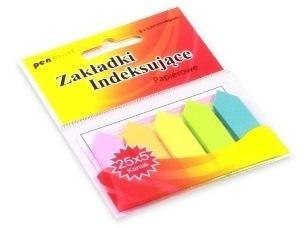 Zakładki indeksujące 12x45mm 5x25szt papierowe