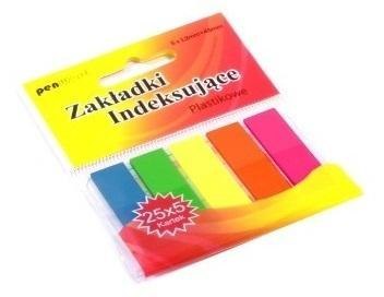 Zakładki indeksujące 12x45mm 5x25szt plastikowe