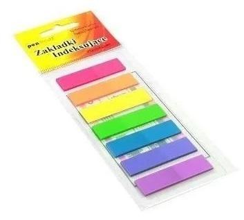 Zakładki indeksujące 12x45mm 7x25szt plastikowe Zakładki indeksujące 12x45mm 7x25szt plastikowe