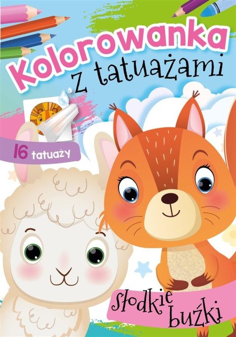 Kolorowanka z tatuażami. Słodkie buźki Kolorowanka z tatuażami. Słodkie buźki