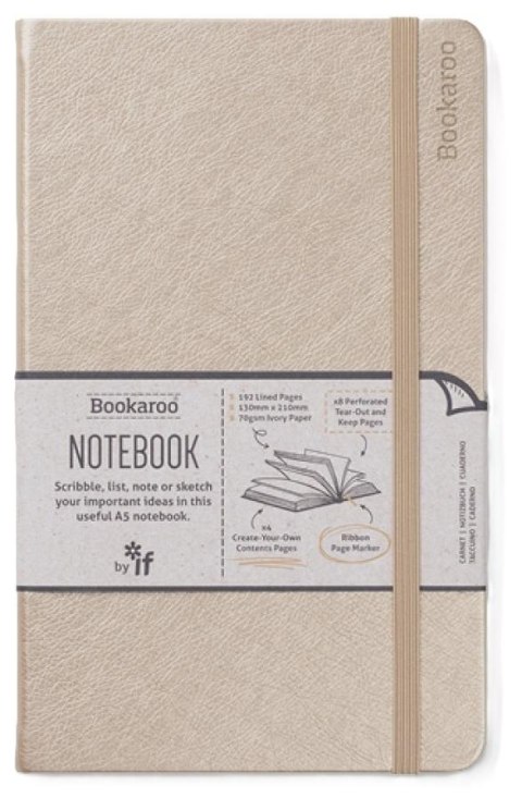 Bookaroo Notatnik Journal A5 - Złoty Bookaroo Notatnik Journal A5 - Złoty