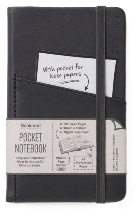 Bookaroo Notatnik Journal Pocket A6 - Czarny Bookaroo Notatnik Journal Pocket A6 - Czarny