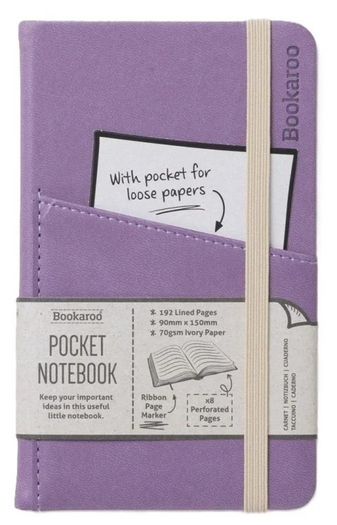 Bookaroo Notatnik Journal Pocket A6 - Jasny fiolet Bookaroo Notatnik Journal Pocket A6 - Jasny fiolet