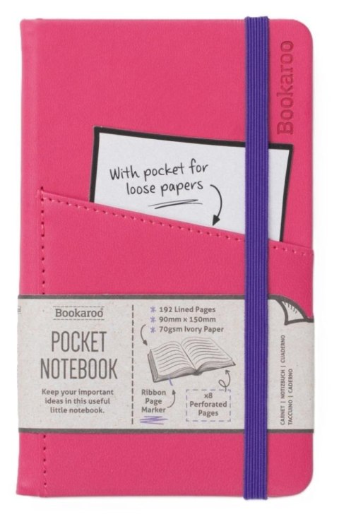 Bookaroo Notatnik Journal Pocket A6 - Różowy Bookaroo Notatnik Journal Pocket A6 - Różowy