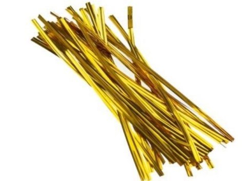 Druciki w plastiku złote 18cm 50szt Druciki w plastiku złote 18cm 50szt