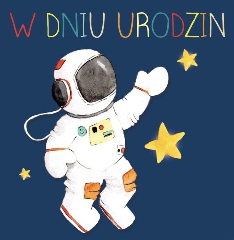 Karnet kwadrat CL4208_PO Urodziny Kosmonauta Karnet kwadrat CL4208_PO Urodziny Kosmonauta